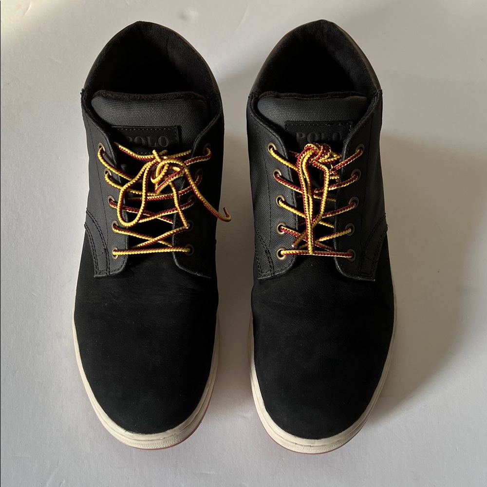 POLO Ralph Lauren Black Sneakers Men’s Sz 10.5 - Picture 11 of 12